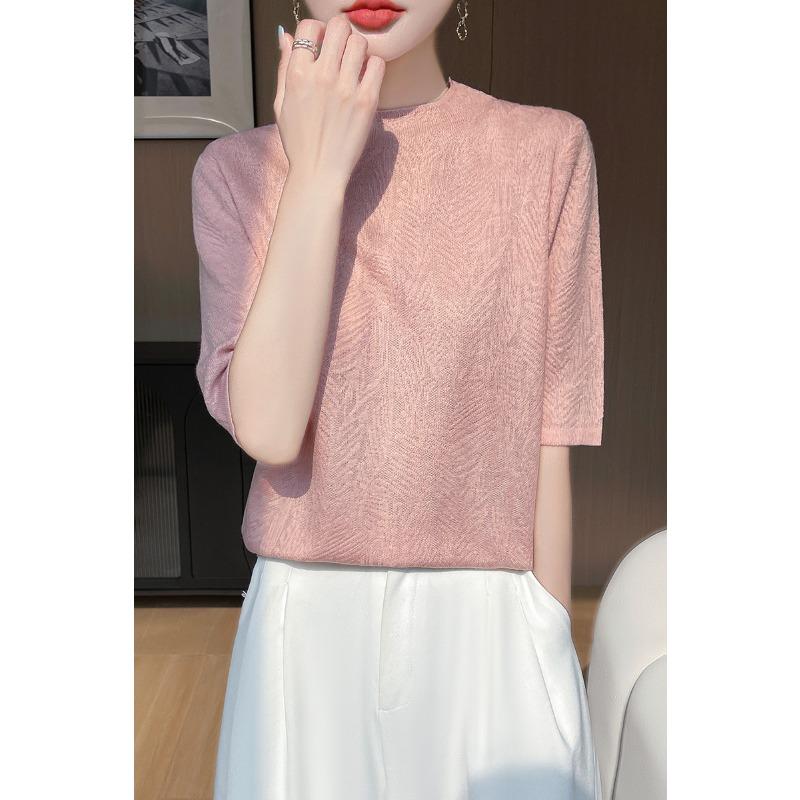 Женская весна и лето, новый круглый вырез, премиум-дизайн, Sense, тонкий трикотажный топ с коротким рукавом, трикотажная рубашка XL розовый
Женская весна и лето, новый круглый вырез, премиум-дизайн, Sense, тонкий трикотажный топ с коротким рукавом, трикотажная рубашка XL розовый