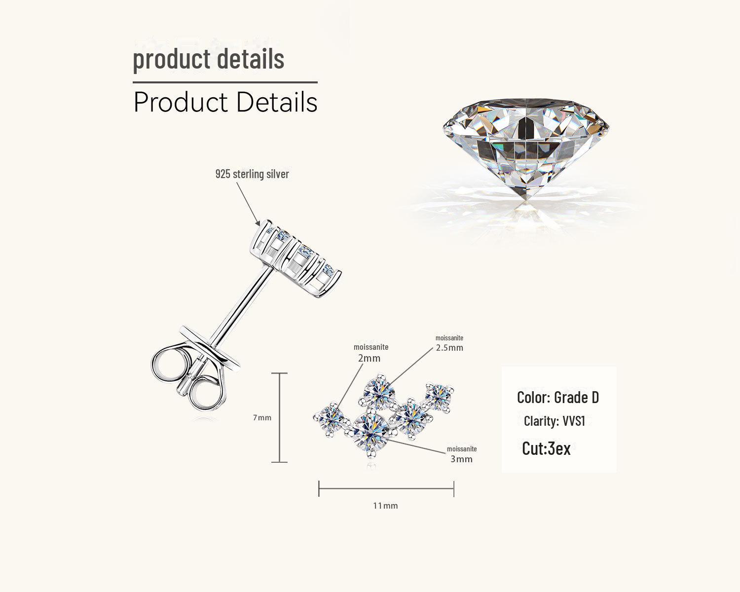 Серьги из серебра S925 с муассанитом Starry: Высококлассный нишевый дизайн в стиле TikTok 0.28 carat + 0.28 carat белый
Серьги из серебра S925 с муассанитом Starry: Высококлассный нишевый дизайн в стиле TikTok 0.28 carat + 0.28 carat белый