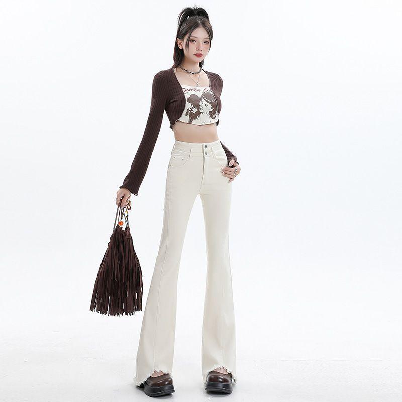 Small Horn Tight Spring and Autumn High Waist Slim Hairy Horse Hoof Micro Horn New Style Jeans for Women XS
Small Horn Tight Spring and Autumn High Waist Slim Hairy Horse Hoof Micro Horn New Style Jeans for Women XS