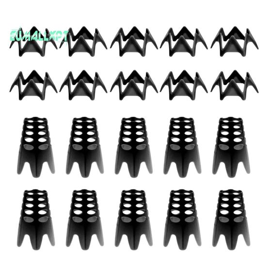 20 шт. пластиковые футболки для гольфа — небьющиеся, высокая стабильность, низкое трение, компактный размер, инструмент для тренировок в помещении и на открытом воздухе чёрный