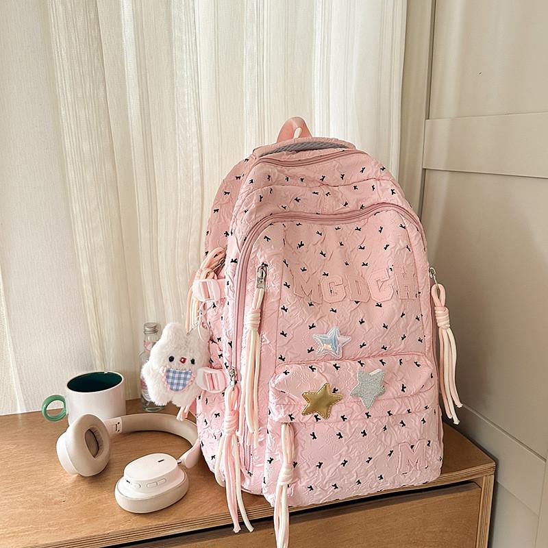 Girls Casual Travel Backpack With Bow Print And Letter Star Decor For Day Use рожевий
Girls Casual Travel Backpack With Bow Print And Letter Star Decor For Day Use рожевий
