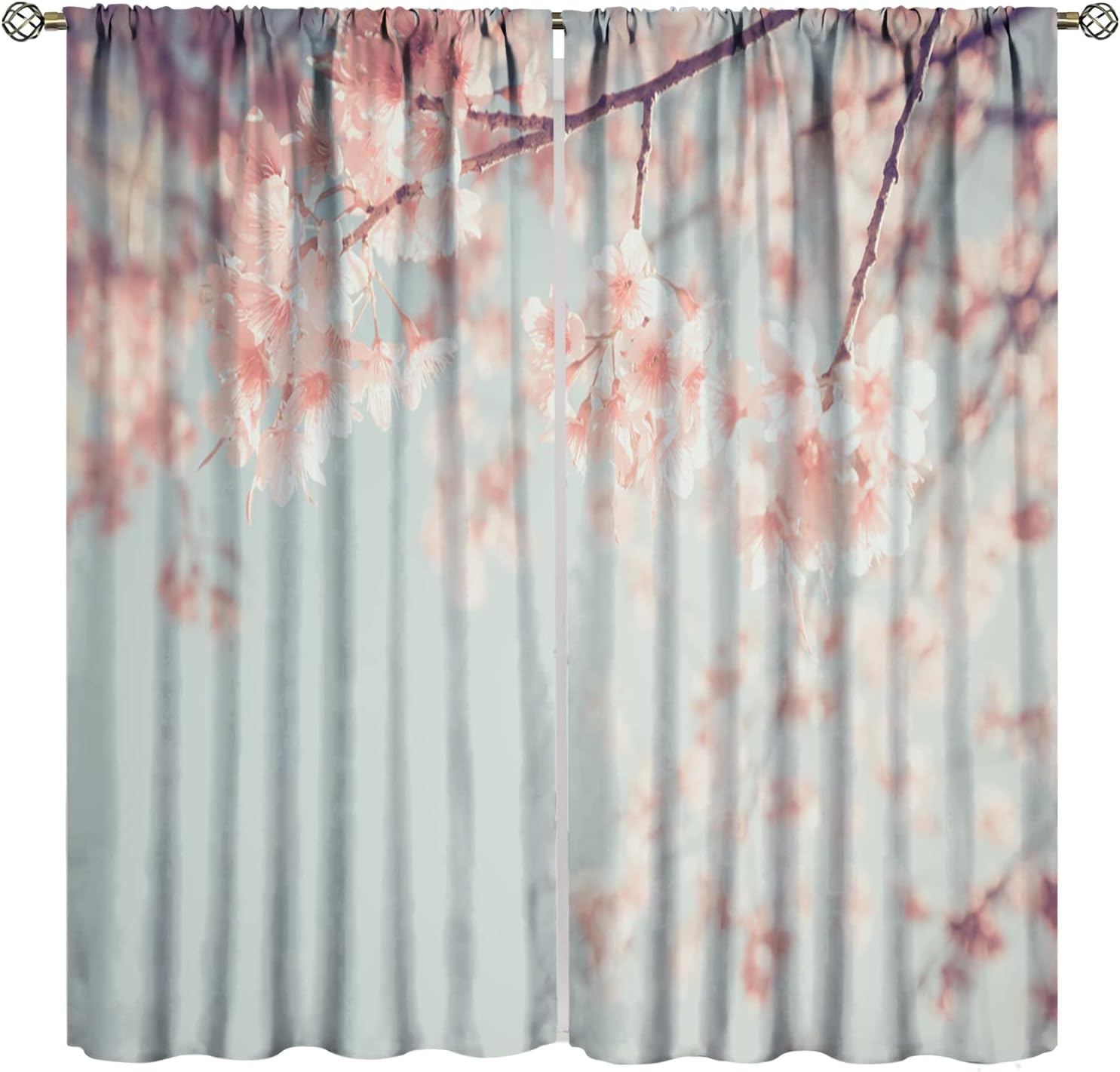 Cherry Blossom Curtains Japanese Landscape Tree Nature Spring Bedroom Living Room Window Trim Sets Panels Curtain Polyester Perfect For W100*H70(CM)-Hooks&2PCS
Cherry Blossom Curtains Japanese Landscape Tree Nature Spring Bedroom Living Room Window Trim Sets Panels Curtain Polyester Perfect For W100*H70(CM)-Hooks&2PCS