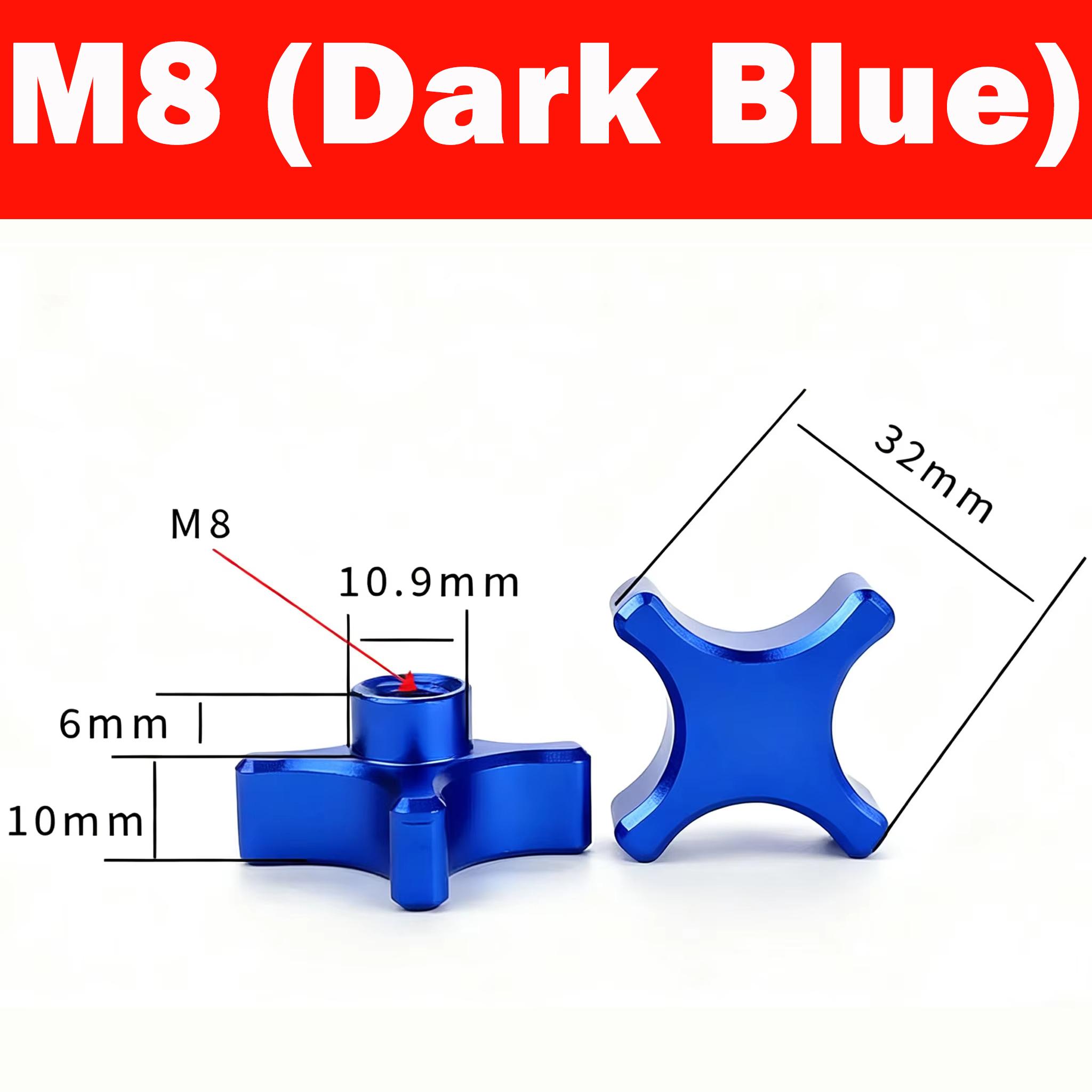 Black/Silver/Red/Dark Blue M6 M8 Aluminum Alloy Blind Hole Clamping Knob Thumb Nuts 4 Star Hand Tighten Nuts 1pcs
Black/Silver/Red/Dark Blue M6 M8 Aluminum Alloy Blind Hole Clamping Knob Thumb Nuts 4 Star Hand Tighten Nuts 1pcs