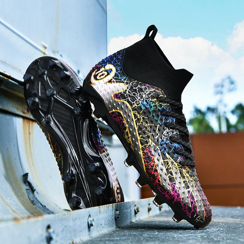 Летние новые кроссовки для пары для занятий футболом с высоким верхом, AG длинные шипы, TF шипы для грунта, студенческие соревнования, тренировки, спортивные футбольные кроссовки 34
Летние новые кроссовки для пары для занятий футболом с высоким верхом, AG длинные шипы, TF шипы для грунта, студенческие соревнования, тренировки, спортивные футбольные кроссовки 34