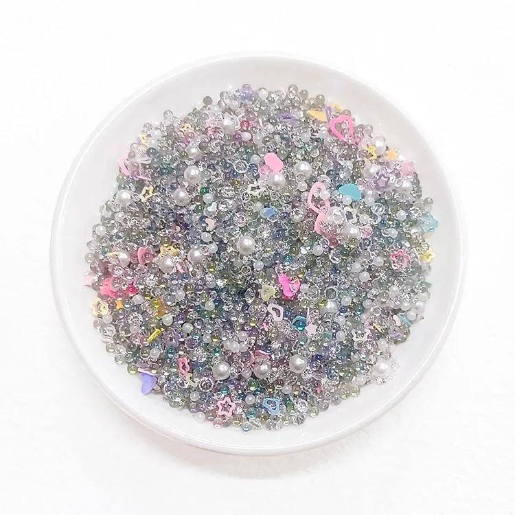 50g/bag Mixed Resin Sparkling Holeless Beads 2mm-7mm Rhinestones Iridescent Pearlized Cream Imitation Bubble Craft Accessories 50gg сірий колір
50g/bag Mixed Resin Sparkling Holeless Beads 2mm-7mm Rhinestones Iridescent Pearlized Cream Imitation Bubble Craft Accessories 50gg сірий колір