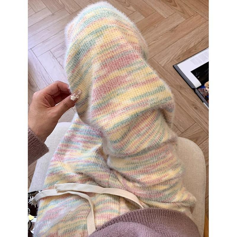 Petite 150cm Fleece Lined Rainbow Wide Leg Pants - Women s Thickened Drawstring Casual Pants for Autumn/Winter M (96-110 lbs recommended)
Petite 150cm Fleece Lined Rainbow Wide Leg Pants - Women s Thickened Drawstring Casual Pants for Autumn/Winter M (96-110 lbs recommended)