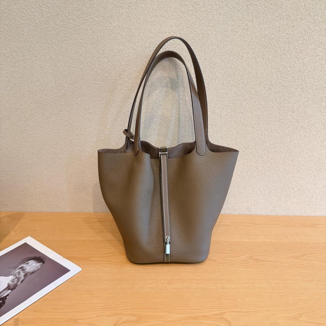 Новая плечевая сумка-корзина из коровьей кожи первого слоя, очень большая сумка-ведро, высококлассная сумочка, универсальная сумка для поездок на работу. 18.5*26*22cm