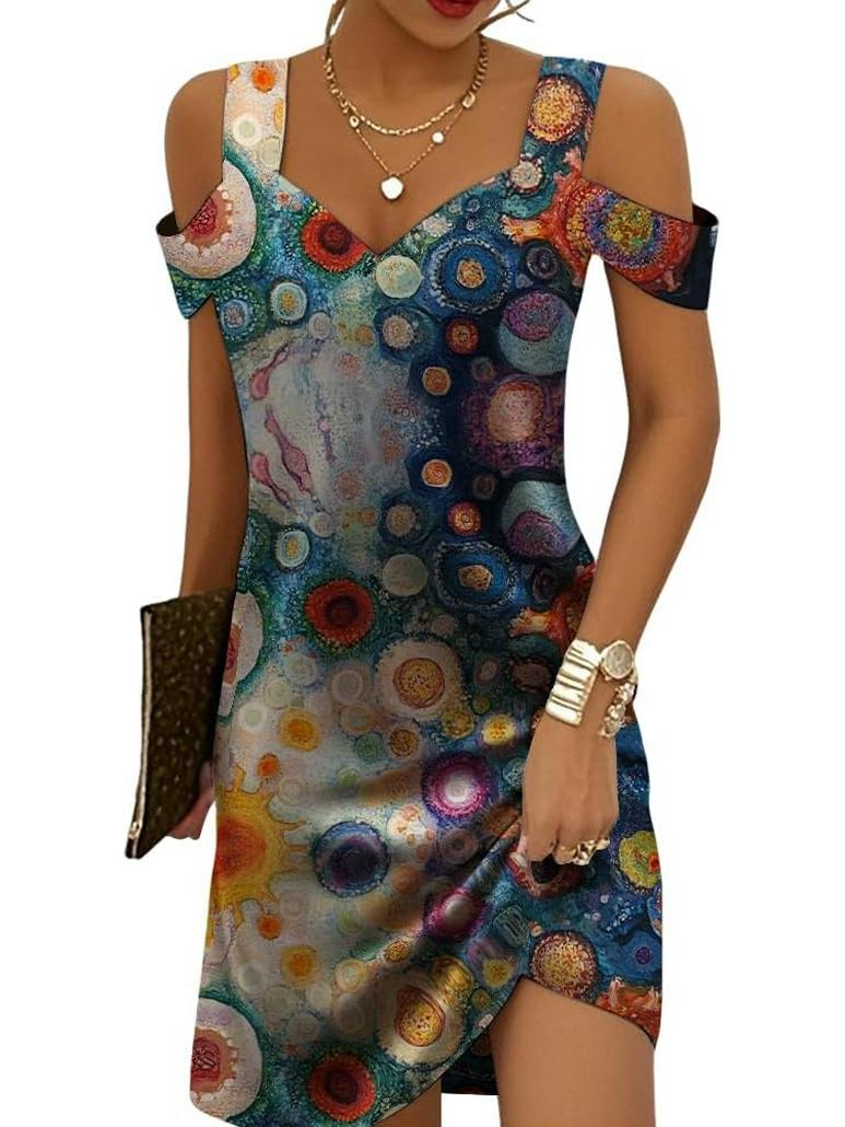 3D Printed Long Sleeve Casual T-Shirt Dress for Spring/Summer Small
3D Printed Long Sleeve Casual T-Shirt Dress for Spring/Summer Small