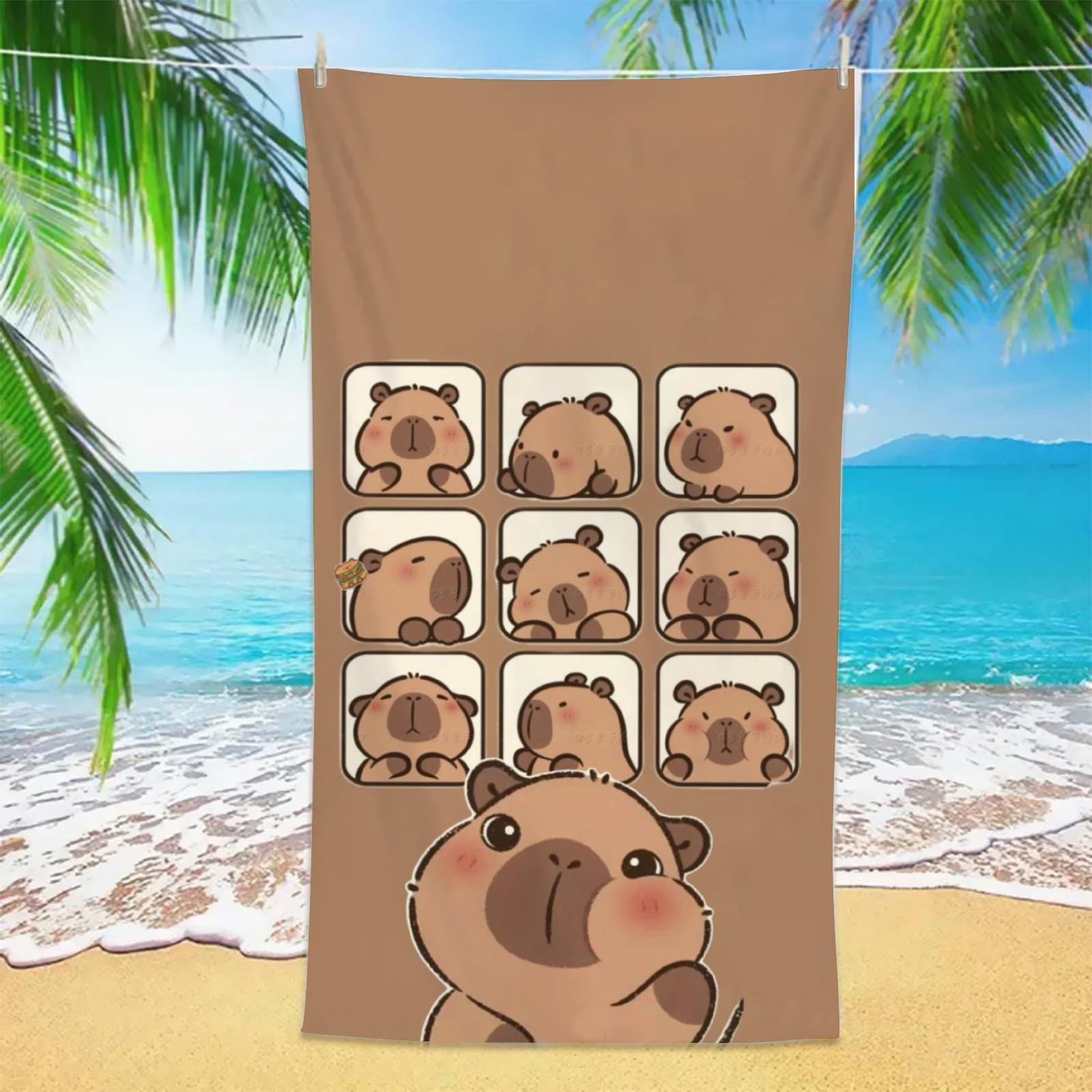 Cute Capybara Beach Towel Cartoon Grid Print Microfiber Quick Dry Absorbent Soft Towel for Beach Pool Travel Kids Women Summer W30*H60(CM)
Cute Capybara Beach Towel Cartoon Grid Print Microfiber Quick Dry Absorbent Soft Towel for Beach Pool Travel Kids Women Summer W30*H60(CM)