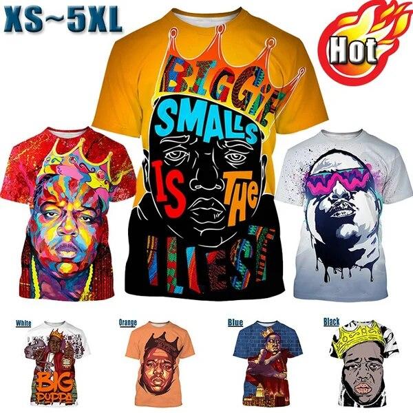 Летние футболки с 3D принтом Biggie Smalls, модная мужская футболка, повседневные топы Notorious BIG Shirt
Летние футболки с 3D принтом Biggie Smalls, модная мужская футболка, повседневные топы Notorious BIG Shirt