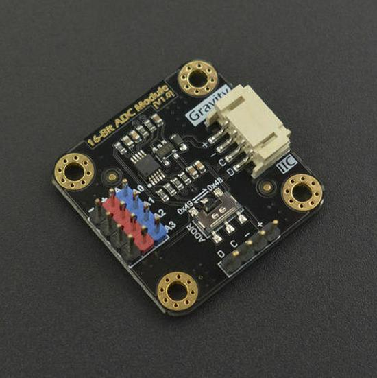 Gravity: 16-bit ADC Module (0-VCC, I2C, Arduino/Raspberry Pi Compatible)
Gravity: 16-bit ADC Module (0-VCC, I2C, Arduino/Raspberry Pi Compatible)