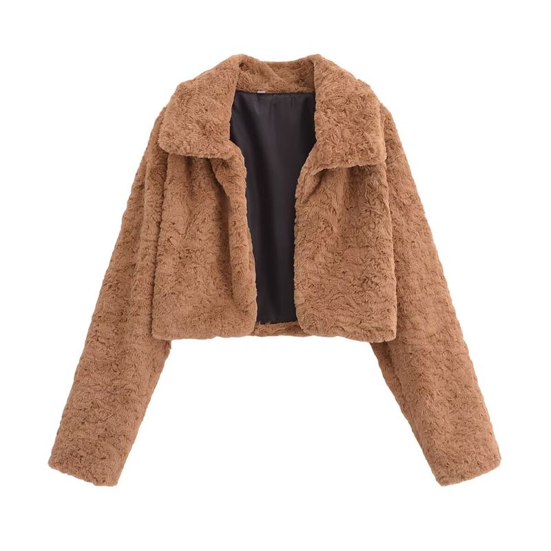 Kaslead Новое поступление Женская одежда Модный стиль Модный Минималистичный Зимний Отложной воротник Длинные рукава Пушистая Короткая Верхняя одежда Chocolate Brown L
Kaslead Новое поступление Женская одежда Модный стиль Модный Минималистичный Зимний Отложной воротник Длинные рукава Пушистая Короткая Верхняя одежда Chocolate Brown L