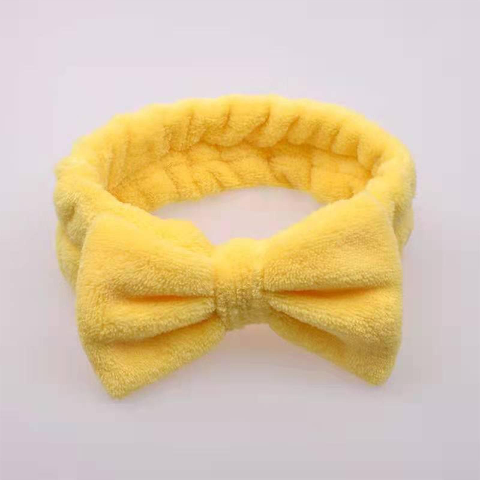 Bowknot Headband Color Ladies Wide Face Wash Headband Plush Headband One Size жовтий
Bowknot Headband Color Ladies Wide Face Wash Headband Plush Headband One Size жовтий