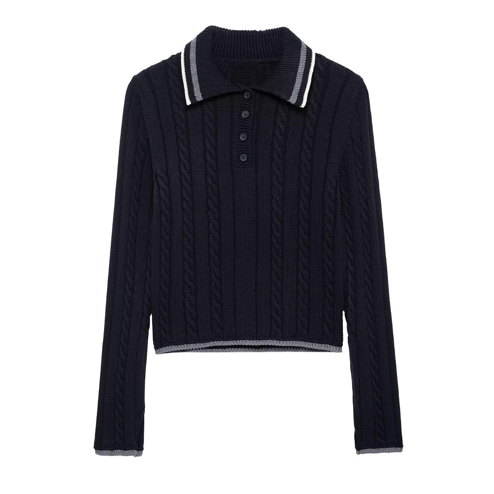 2025 Spring Women s Slim Fit Ribbed Knit Tweed Sweater with Turn-Down Collar. Large
2025 Spring Women s Slim Fit Ribbed Knit Tweed Sweater with Turn-Down Collar. Large