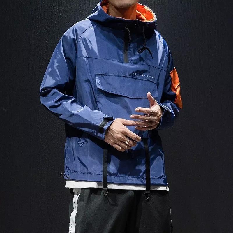 Чоловічі куртки Пальто Вуличний одяг Techwear Водонепроникна вітровка з капюшоном Повсякденний верхній одяг Хіп-хоп Японське пальто з кількома кишенями L темно-синього кольору
Чоловічі куртки Пальто Вуличний одяг Techwear Водонепроникна вітровка з капюшоном Повсякденний верхній одяг Хіп-хоп Японське пальто з кількома кишенями L темно-синього кольору