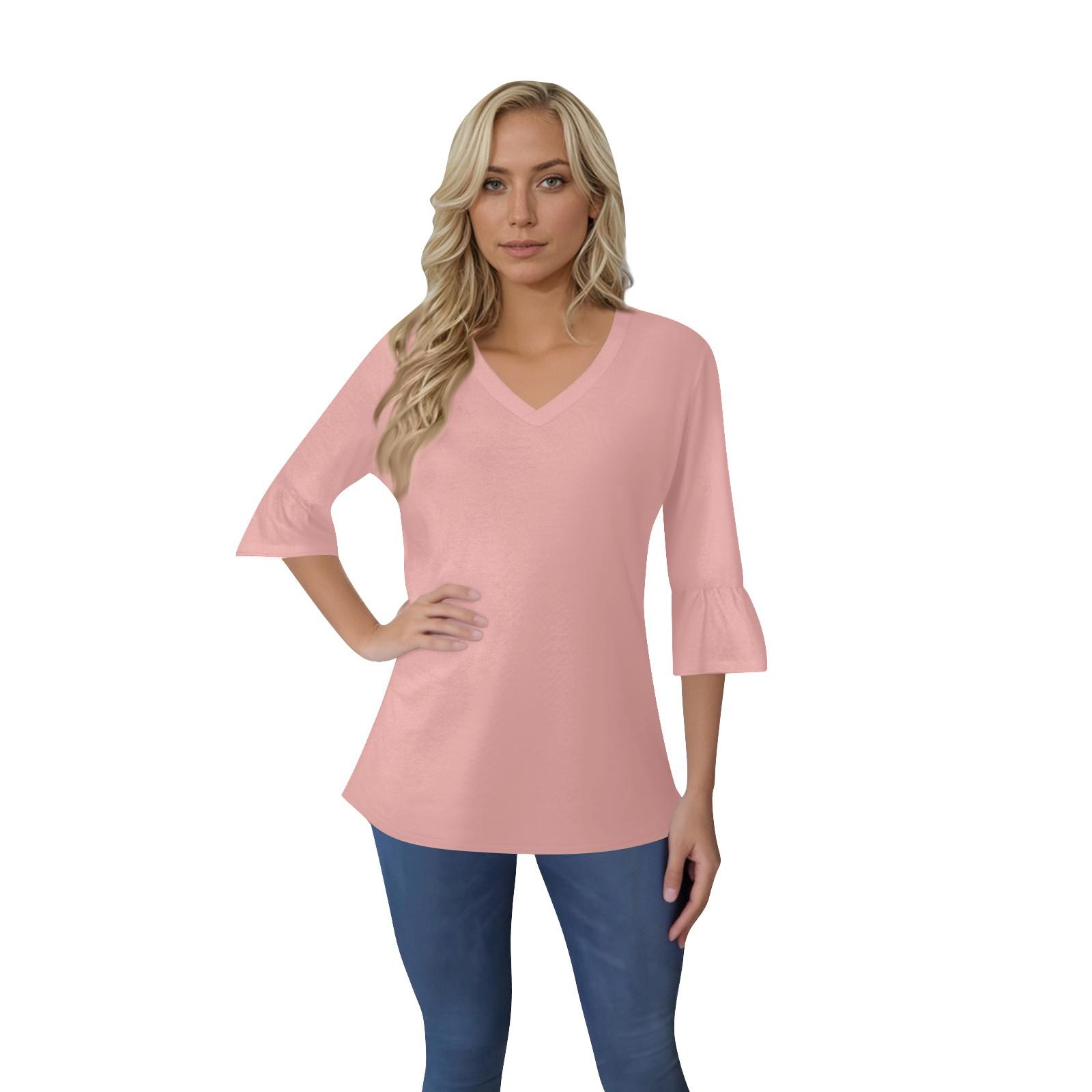 Women s Casual 3/4 Sleeve Top Summer V-neck Puffy Sleeve T-shirt Top XL рожевий
Women s Casual 3/4 Sleeve Top Summer V-neck Puffy Sleeve T-shirt Top XL рожевий
