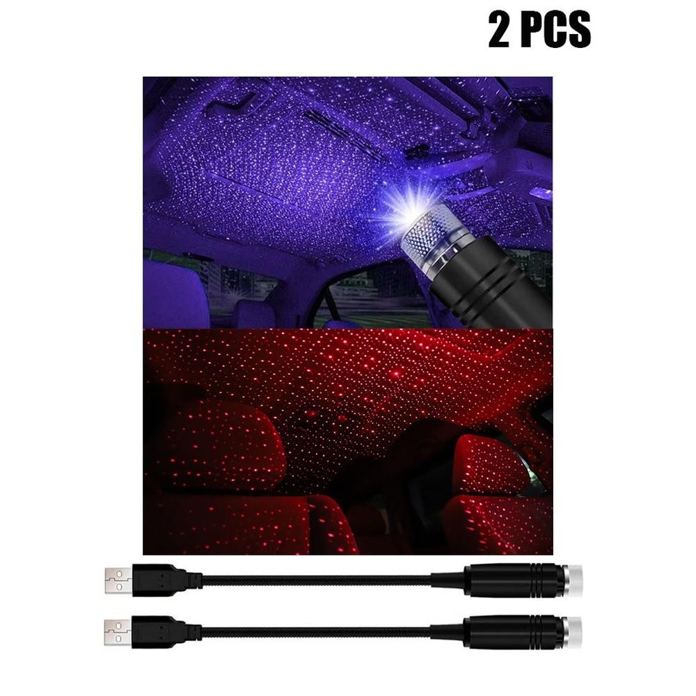 2 PCS USB Star Projector Night Lights - Portable and Adjustable Car Interior - No Installation Romantic Roof Ambience Light for Bedroom/Party/Restaur
2 PCS USB Star Projector Night Lights - Portable and Adjustable Car Interior - No Installation Romantic Roof Ambience Light for Bedroom/Party/Restaur