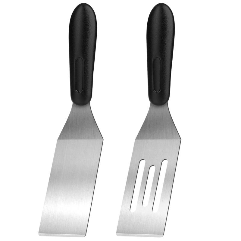 Pack of 2 Small Nonrust Steel Cooking Spatulas Produced with Heat Resistant Grip Ensuring Comfort and Burn Prevention During High Heat Use 1
Pack of 2 Small Nonrust Steel Cooking Spatulas Produced with Heat Resistant Grip Ensuring Comfort and Burn Prevention During High Heat Use 1