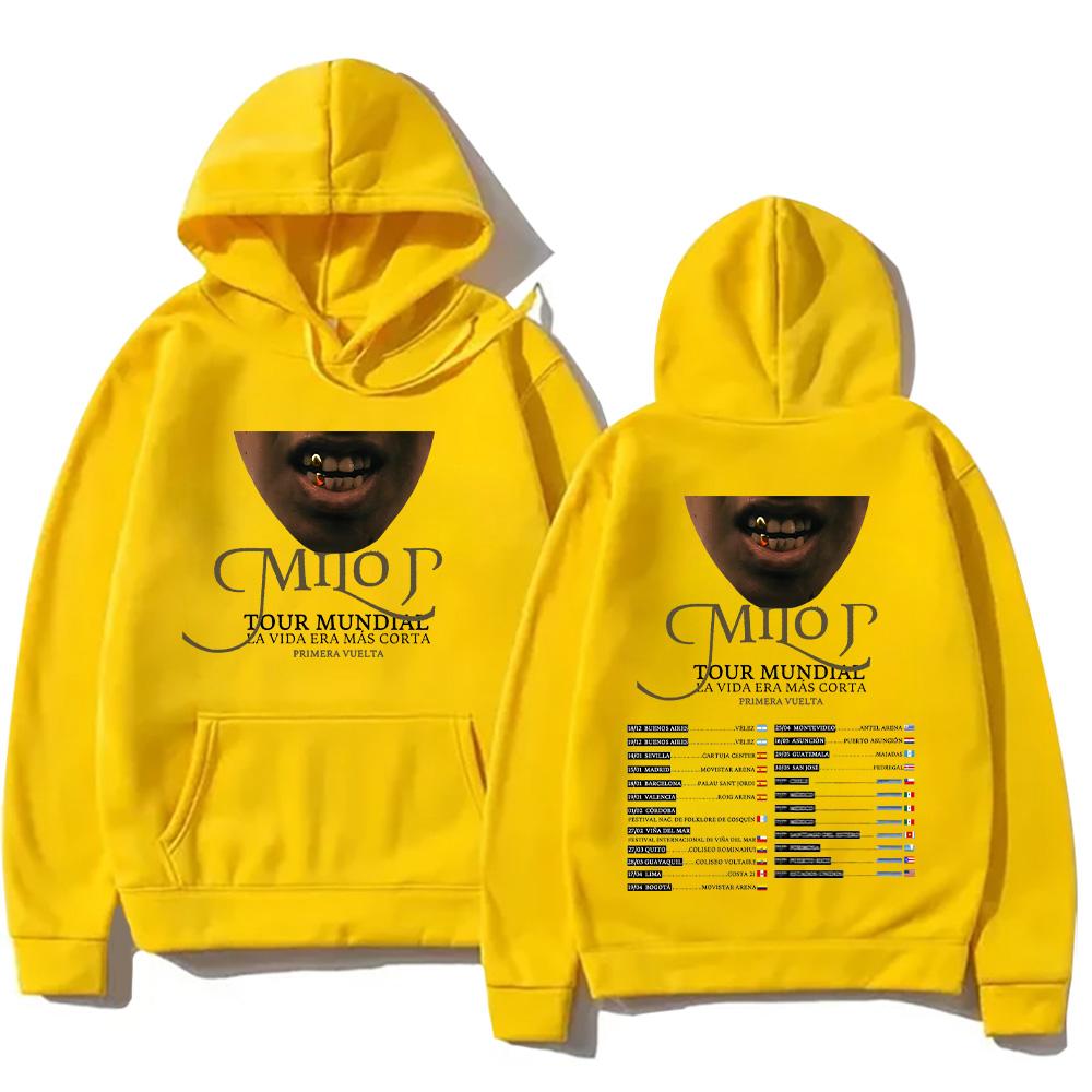 Milo J Tour Mundial La Vida Era Mas Corta Hoodie Milo J Graphic Pullover Long Sleeve Thick Hip Hop Sweatshirt Unisex XL жовтий
Milo J Tour Mundial La Vida Era Mas Corta Hoodie Milo J Graphic Pullover Long Sleeve Thick Hip Hop Sweatshirt Unisex XL жовтий