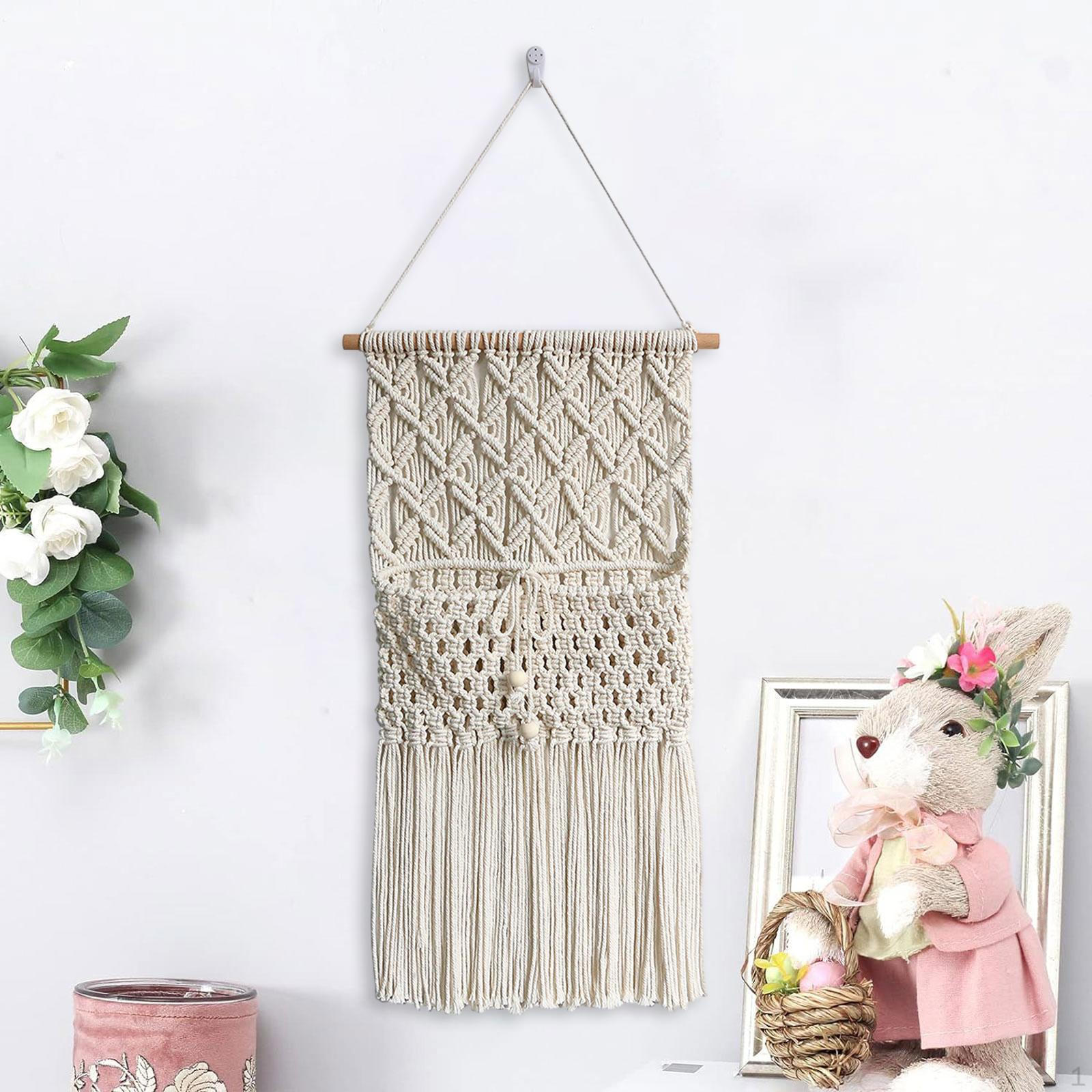 Macrame Wall Hanging Tapestry Boho Decor Storage Bag Bohemian Ornament Organizer for
Macrame Wall Hanging Tapestry Boho Decor Storage Bag Bohemian Ornament Organizer for
