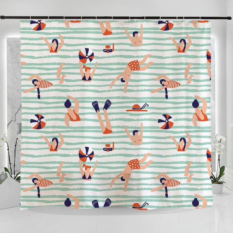 Swimming Art Shower Curtain - Waterproof Washable, Aesthetic Bathroom Decor W60H190(CM)-1 Pcs
Swimming Art Shower Curtain - Waterproof Washable, Aesthetic Bathroom Decor W60H190(CM)-1 Pcs
