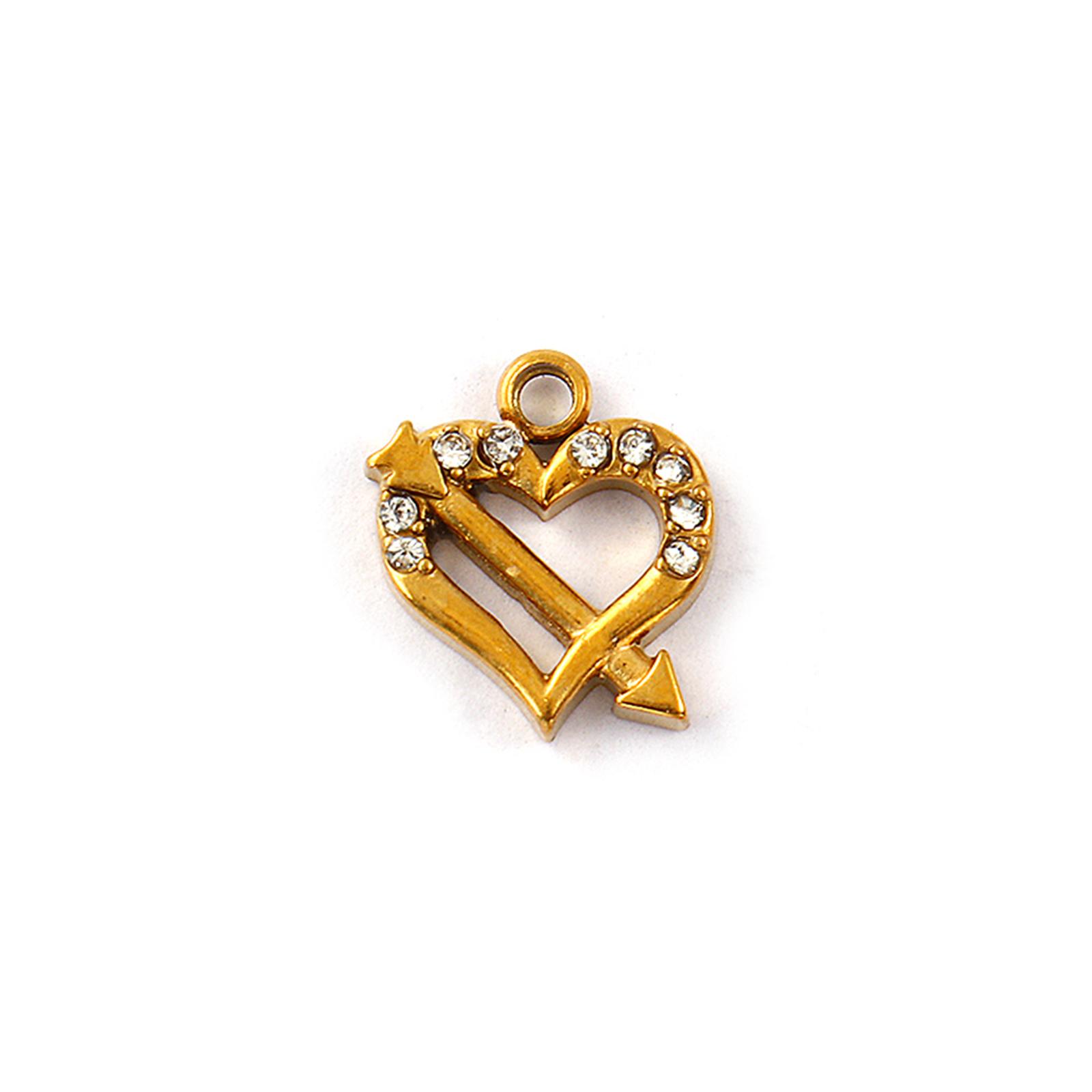 2 PCs 304 Stainless Steel Valentine s Day Heart Charms 18K Gold Plated Micro Pave Clear Rhinestone Pendants For Necklace DIY
2 PCs 304 Stainless Steel Valentine s Day Heart Charms 18K Gold Plated Micro Pave Clear Rhinestone Pendants For Necklace DIY