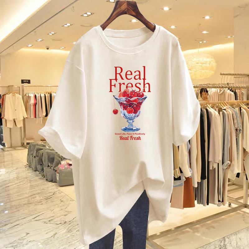 Medium and long large version t-shirt short-sleeved women s 2025 new European loose cotton bear round neck butt cover top ins S
Medium and long large version t-shirt short-sleeved women s 2025 new European loose cotton bear round neck butt cover top ins S