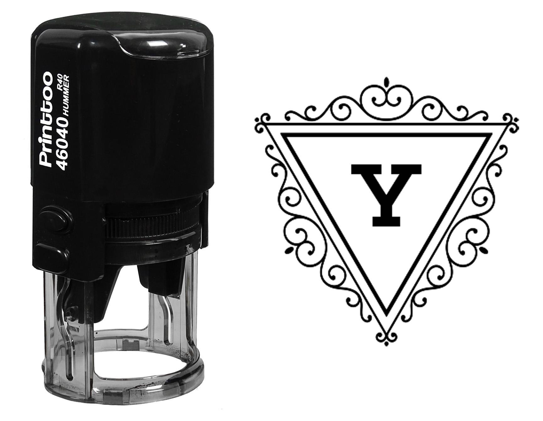 Printtoo R-40 Triangle Swirl Border Y Alphabet Monogram Initial Self Inking Rubber Stamp Office 30 mm Diameter (Approx) синий
Printtoo R-40 Triangle Swirl Border Y Alphabet Monogram Initial Self Inking Rubber Stamp Office 30 mm Diameter (Approx) синий