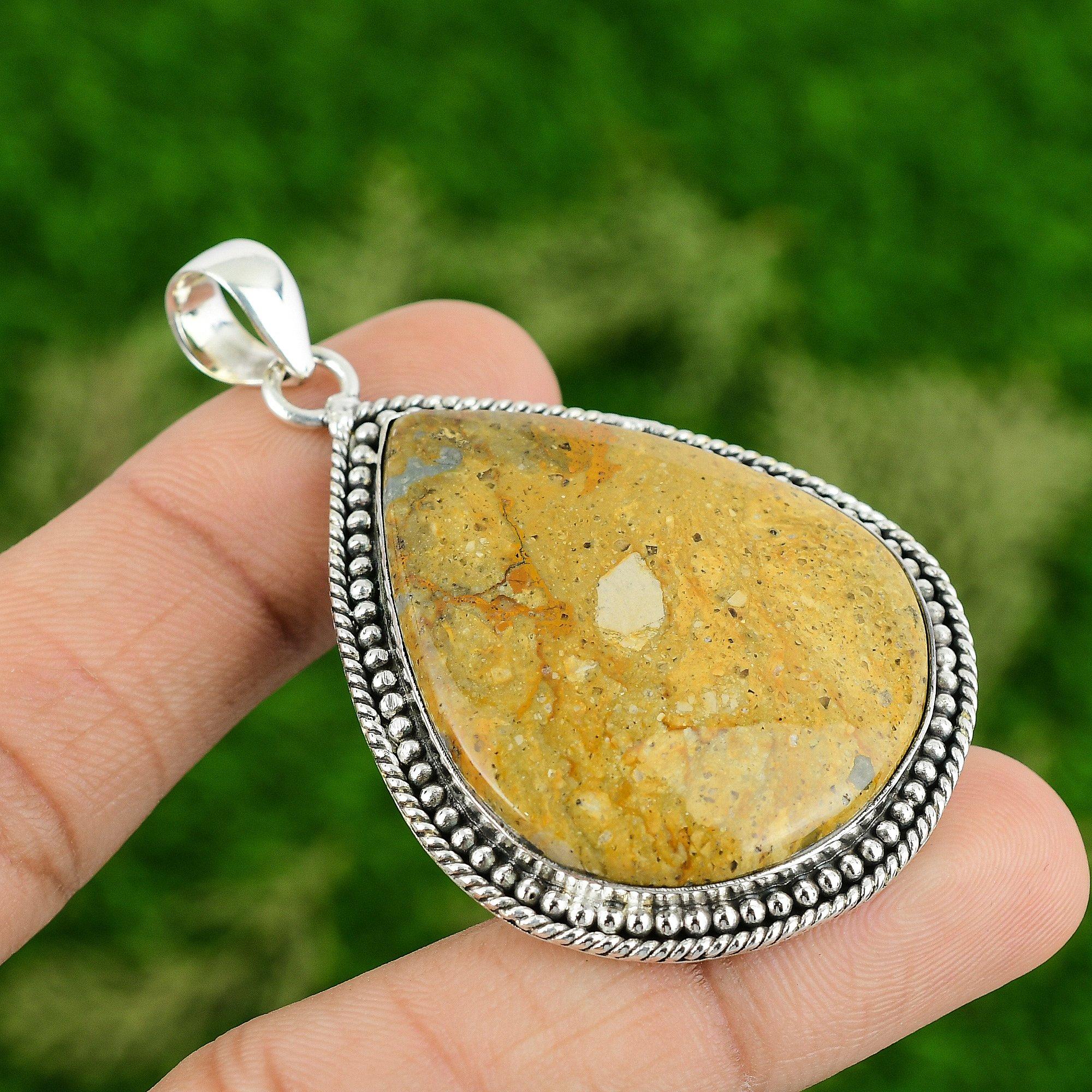 Daughters Day Deal Natural Polychrome Jasper Bezel Boho Pendant Sterling Silver
Daughters Day Deal Natural Polychrome Jasper Bezel Boho Pendant Sterling Silver