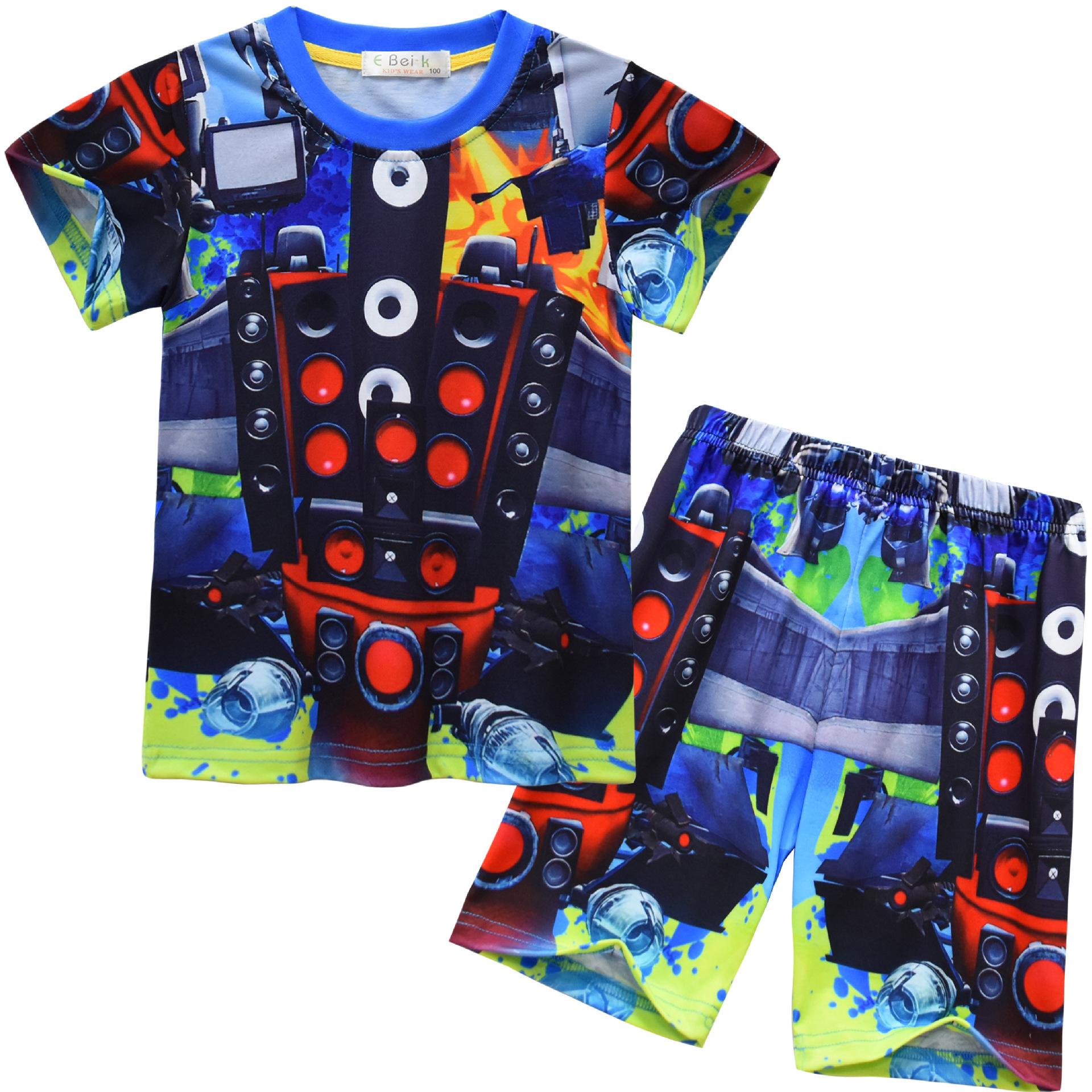 Short Sleeves, Animated Cartoon Digital Printing, Middle-Aged And Older Children S Daily Loungewear, Short Sleeves + Shorts Set 92246 110
Short Sleeves, Animated Cartoon Digital Printing, Middle-Aged And Older Children S Daily Loungewear, Short Sleeves + Shorts Set 92246 110