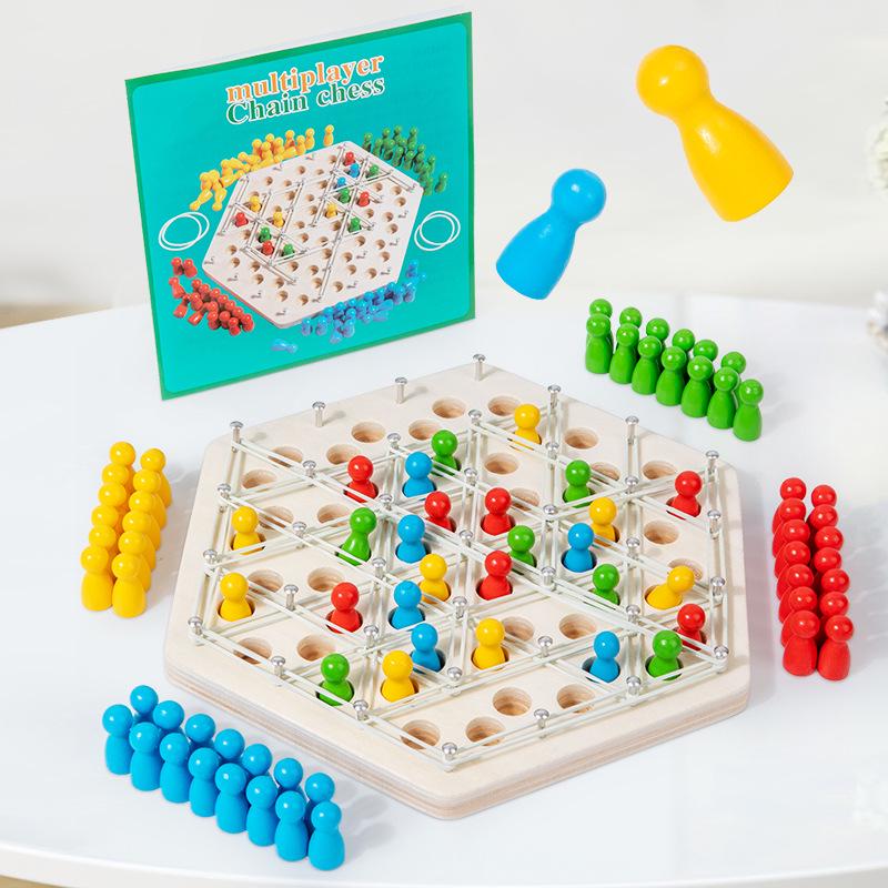 Geometric Triangle Chess Puzzle Game - Family Interactive Thinking Toy with Rubber Band Training
Geometric Triangle Chess Puzzle Game - Family Interactive Thinking Toy with Rubber Band Training