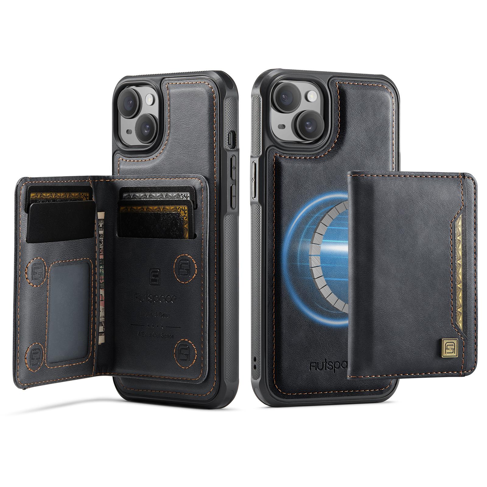 For iPhone 13 6.1 inch Case AUTSPACE A13 Vintage Leather Back Cover with Magnetic Detachable Card Bag Black
For iPhone 13 6.1 inch Case AUTSPACE A13 Vintage Leather Back Cover with Magnetic Detachable Card Bag Black