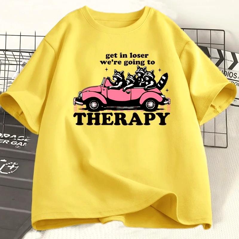 Get in Loser Were Going To Therapy Tshirt for Women Funny Raccoon Graphic T Shirts Shortsleeve Round Neck Clothing 4XL
Get in Loser Were Going To Therapy Tshirt for Women Funny Raccoon Graphic T Shirts Shortsleeve Round Neck Clothing 4XL