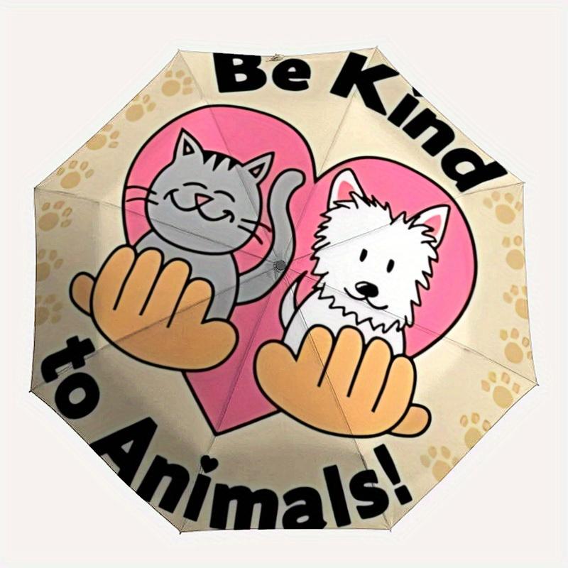 1pc Be Kind to Animals Automatic Open/Close Umbrella, Portable Folding umbrella for Everyday Use yy250826056
1pc Be Kind to Animals Automatic Open/Close Umbrella, Portable Folding umbrella for Everyday Use yy250826056
