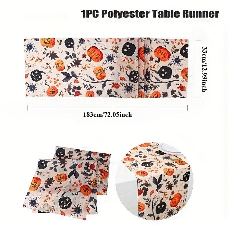 Pumpkin & Skull Design with Autumn Leaves & Bats, Perfect for Home Decor, Halloween Party Dining Table, Halloween Decorations
Pumpkin & Skull Design with Autumn Leaves & Bats, Perfect for Home Decor, Halloween Party Dining Table, Halloween Decorations