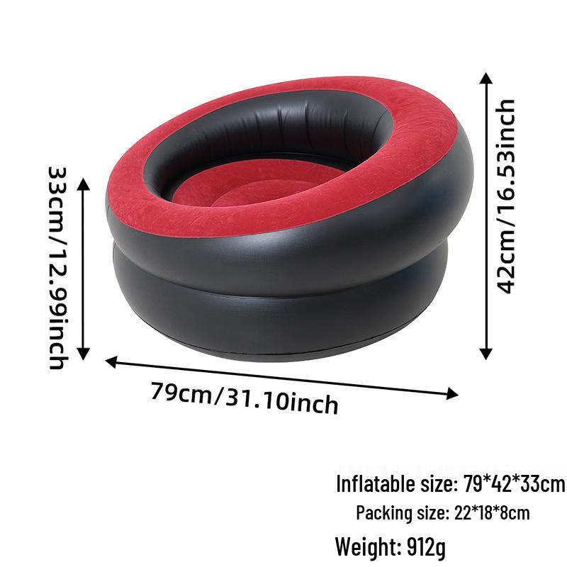 Eco-Friendly PVC Inflatable Flocking Lounge Chair for Camping - Portable, Thickened, Single Round Sofa
Eco-Friendly PVC Inflatable Flocking Lounge Chair for Camping - Portable, Thickened, Single Round Sofa