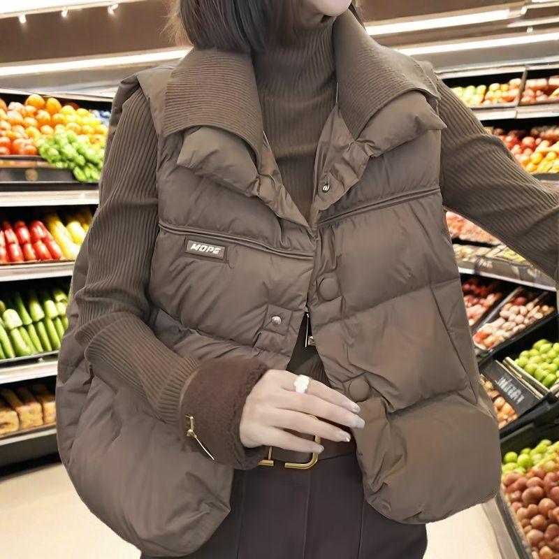 Женский зимний жилет оверсайз, утолщенная хлопковая безрукавка, большой размер, теплое пальто XXXL кофейный
Женский зимний жилет оверсайз, утолщенная хлопковая безрукавка, большой размер, теплое пальто XXXL кофейный