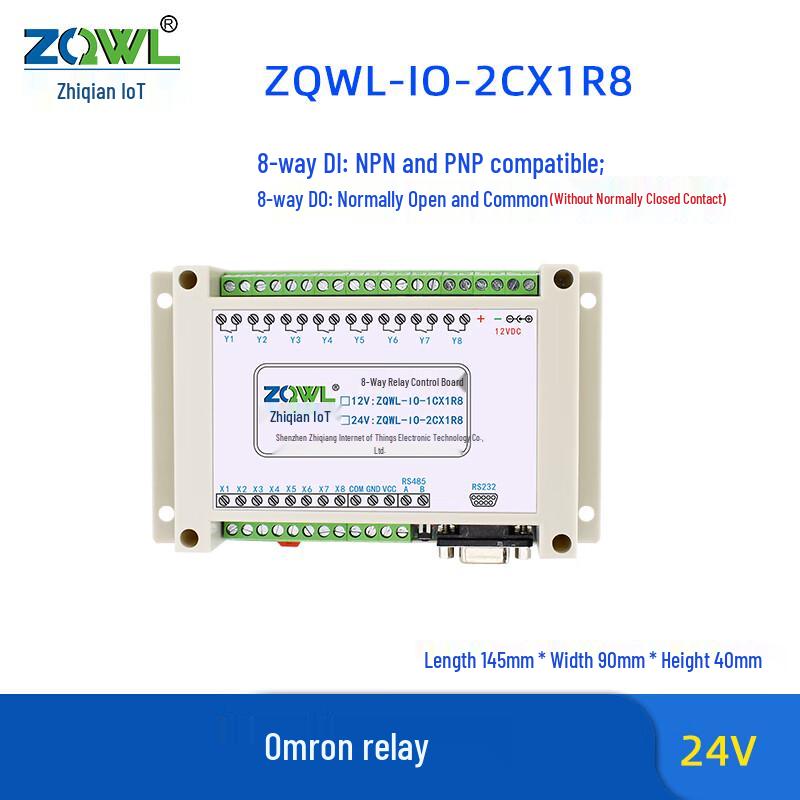 Zhiqian IoT 8-Channel RS232/485 Serial Control Relay Module
Zhiqian IoT 8-Channel RS232/485 Serial Control Relay Module