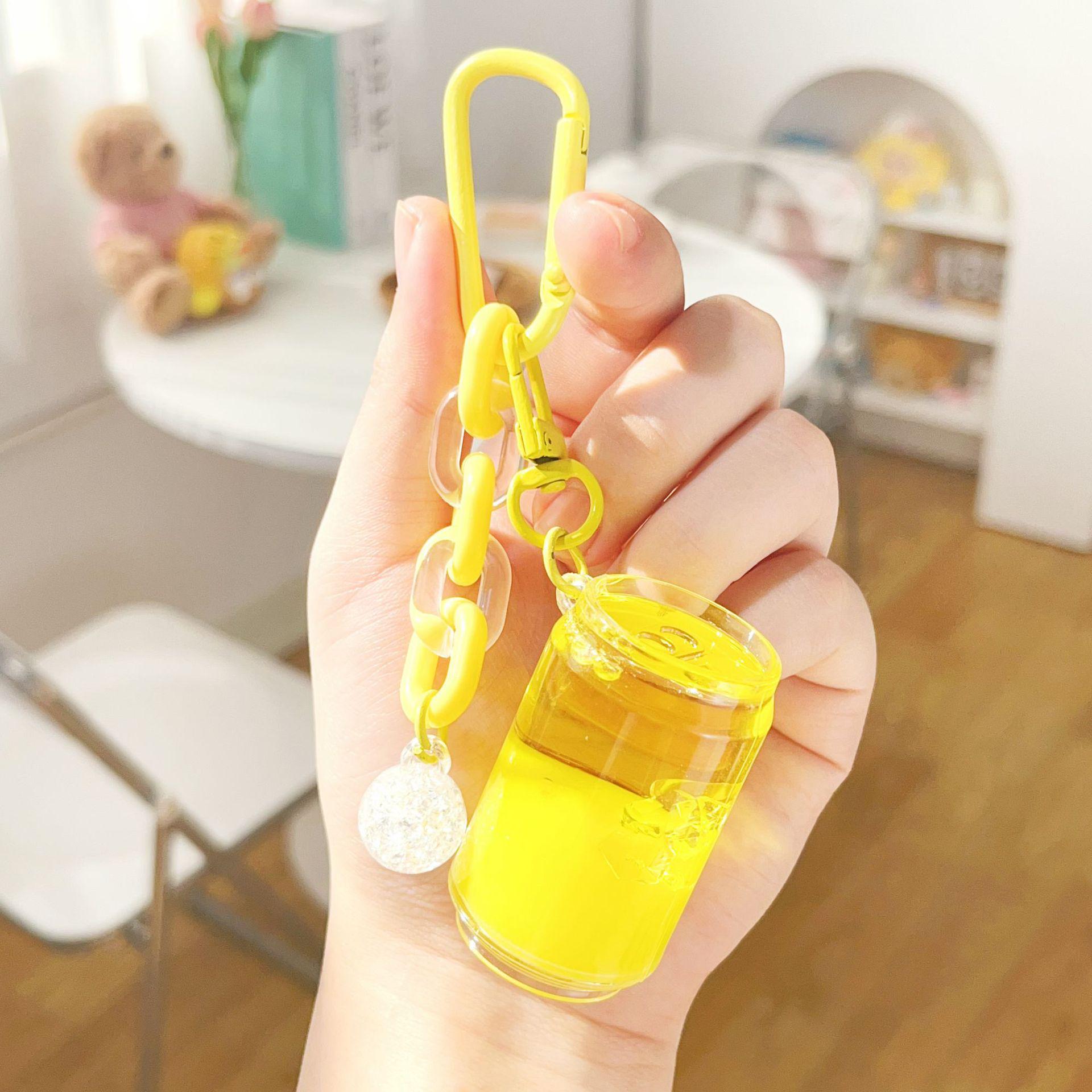 Acrylic Gradient Flowing Sand Soda Bottle Keychain Pendant
Acrylic Gradient Flowing Sand Soda Bottle Keychain Pendant
