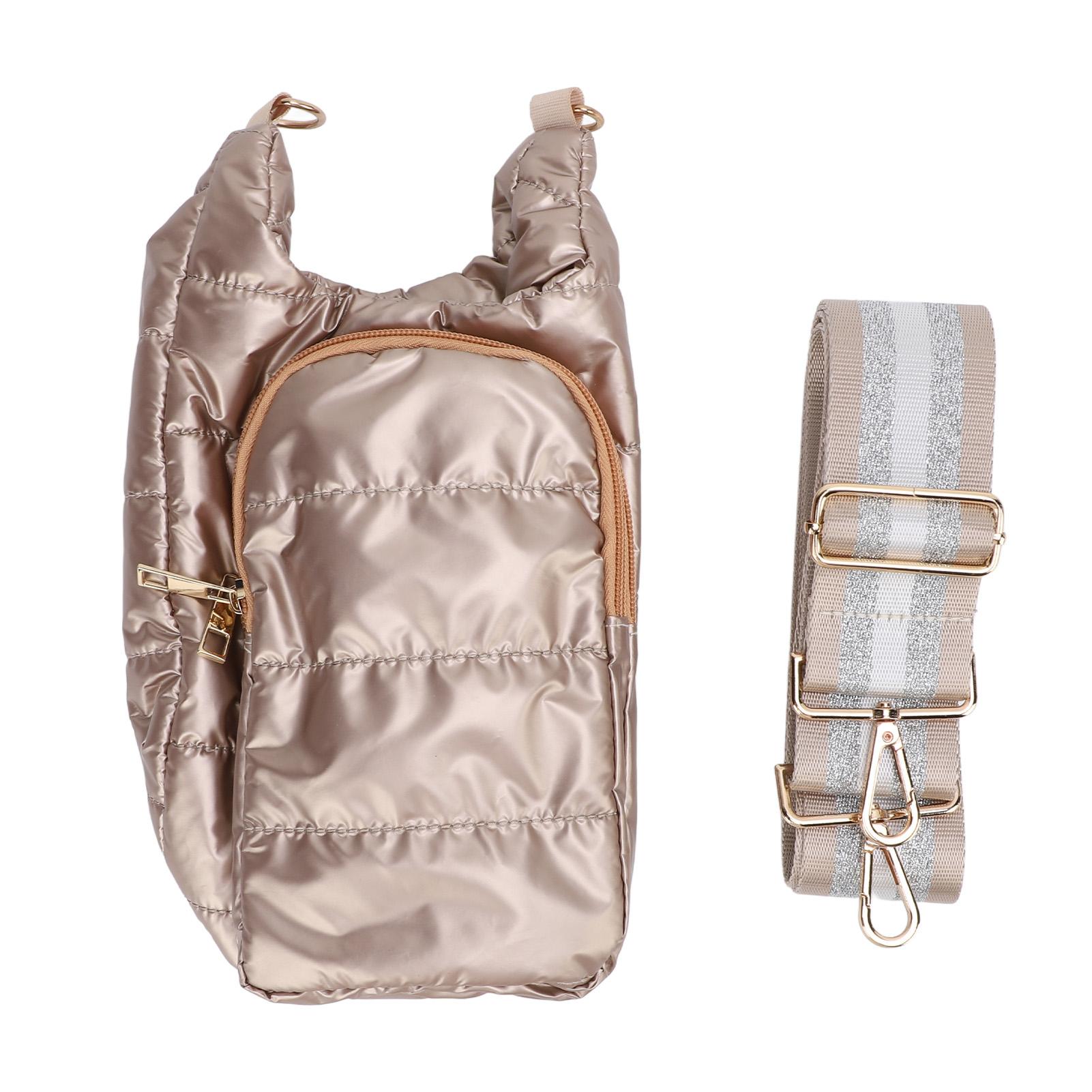 Сумка для переноски бутылок с водой, портативная модная изолированная сумка для бутылок с водой с плечевым ремнем для отдыха на природе Gold