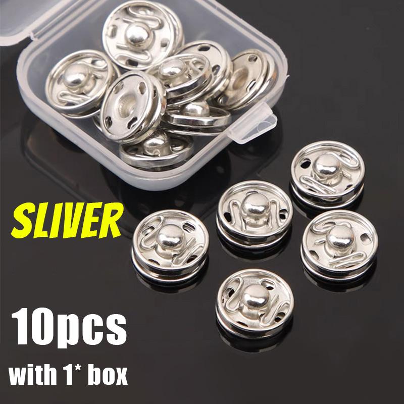 10/20pcs Metal Snap DIY Sew on Buttons 15mm Invisible Sewing Fasteners Press Button Embedded Buckle for Clothing Cuff Bags Kit 15mm
10/20pcs Metal Snap DIY Sew on Buttons 15mm Invisible Sewing Fasteners Press Button Embedded Buckle for Clothing Cuff Bags Kit 15mm