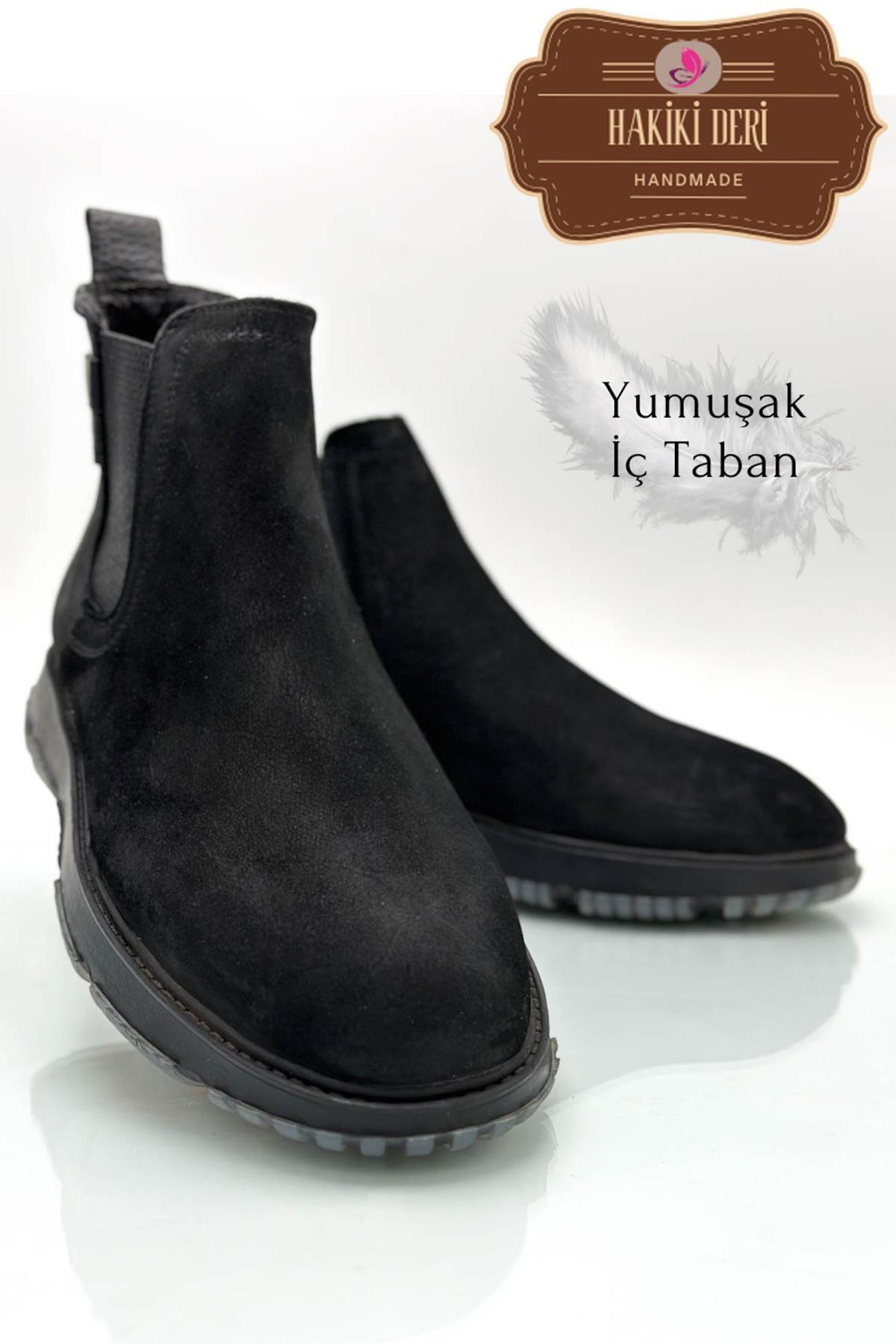 Men s Fashion Genuine Leather Flat Heeled Boots Bootie Insole Pad Non-Slip Transparent Sole Elastic Leather Boots Black Nubuck Shoes 40
Men s Fashion Genuine Leather Flat Heeled Boots Bootie Insole Pad Non-Slip Transparent Sole Elastic Leather Boots Black Nubuck Shoes 40