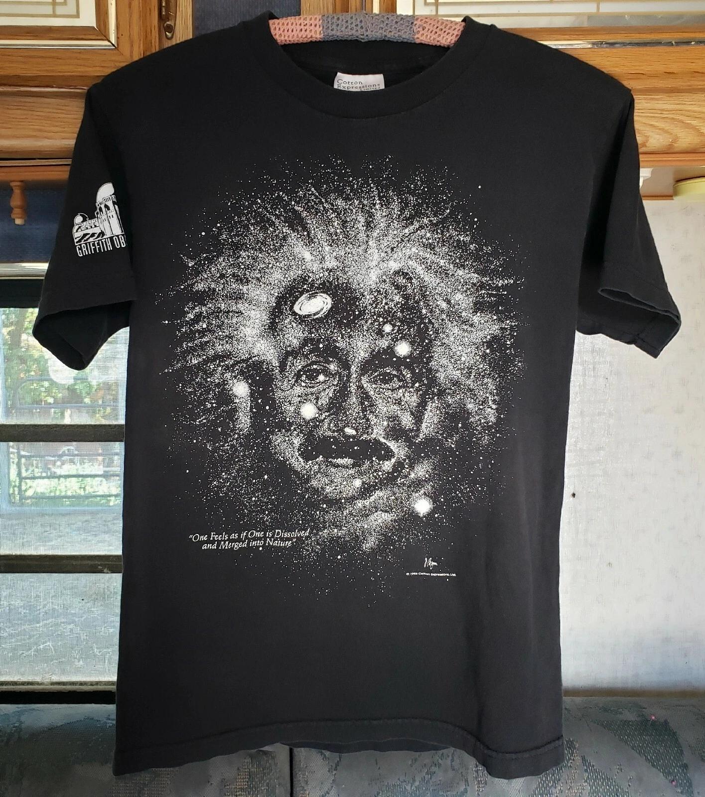 Vtg Mens S Einstein T-shirt Glow In The Dark 1993 Griffith Observatory Galaxy L
Vtg Mens S Einstein T-shirt Glow In The Dark 1993 Griffith Observatory Galaxy L