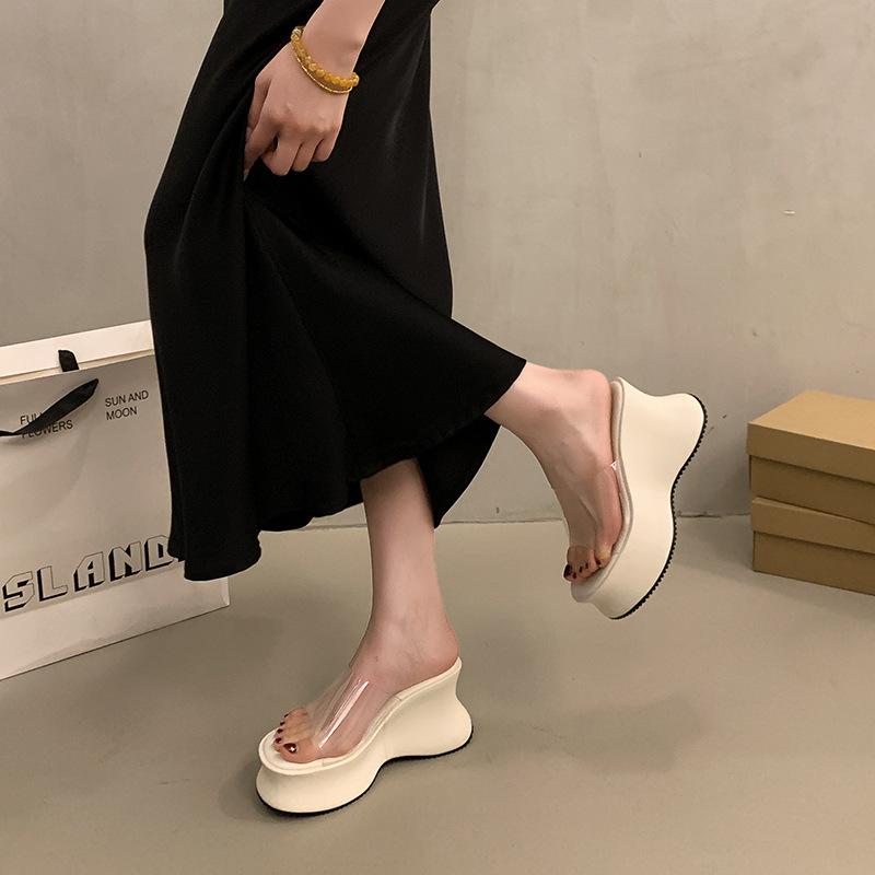 Super high heel thick sole one-word cool slippers for women s summer wear new height-increasing small transparent waterproof table sandals 34
Super high heel thick sole one-word cool slippers for women s summer wear new height-increasing small transparent waterproof table sandals 34