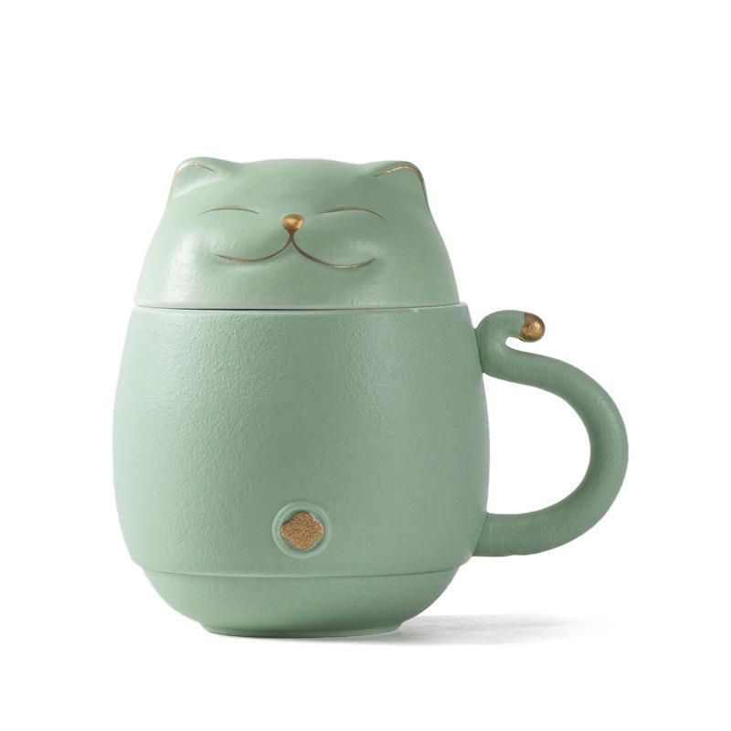 Joyful Cat Design Ceramic Travel Mug with Lid Leakproof Portable Coffee Cup for Office Gift High Aesthetic Simple Home Use 300ml
Joyful Cat Design Ceramic Travel Mug with Lid Leakproof Portable Coffee Cup for Office Gift High Aesthetic Simple Home Use 300ml