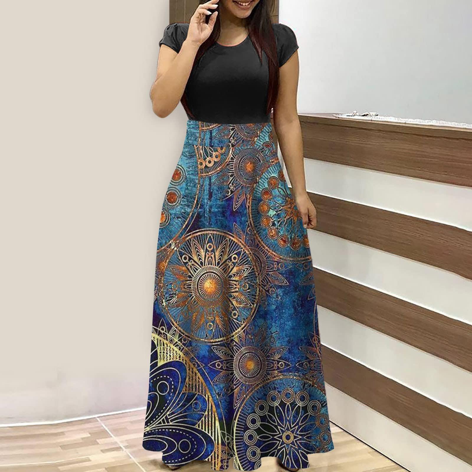 Summer Dresses For Women 2023 Fashion Casual Floral Print Round Neck Short-Sleeved Large Size Maxi Dresses XXXL
Summer Dresses For Women 2023 Fashion Casual Floral Print Round Neck Short-Sleeved Large Size Maxi Dresses XXXL