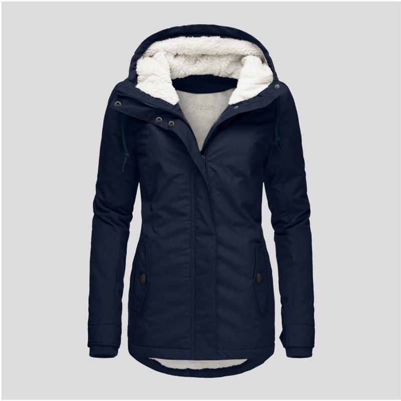 Women s winter thickened cotton parka velvet hooded warm jacket clothes sale XXXL темно-синього кольору
Women s winter thickened cotton parka velvet hooded warm jacket clothes sale XXXL темно-синього кольору
