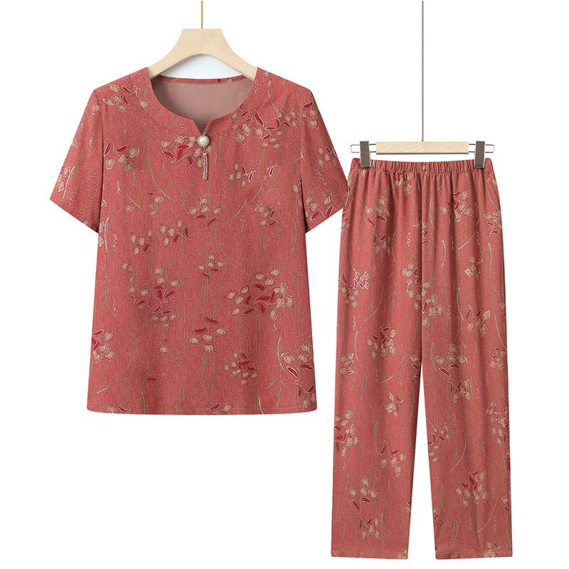 Summer Plus Size Short-sleeved Outfit Set for Middle-aged and Elderly Women 4XL (Recommended 130-145 kg)
Summer Plus Size Short-sleeved Outfit Set for Middle-aged and Elderly Women 4XL (Recommended 130-145 kg)