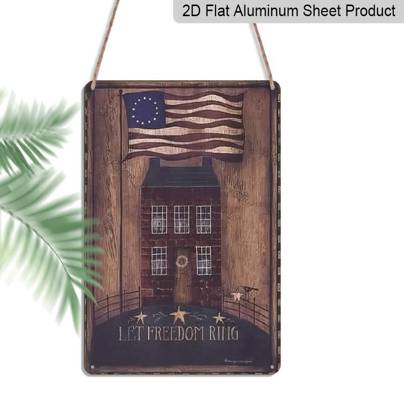 2D Flat, Vintage Patriotic Metal Sign Wall Art - 8x12 Inch Rustic Americana Decor with Let Freedom Ring Design, Durable Aluminium for Home Kitchen 20*30cm
2D Flat, Vintage Patriotic Metal Sign Wall Art - 8x12 Inch Rustic Americana Decor with Let Freedom Ring Design, Durable Aluminium for Home Kitchen 20*30cm