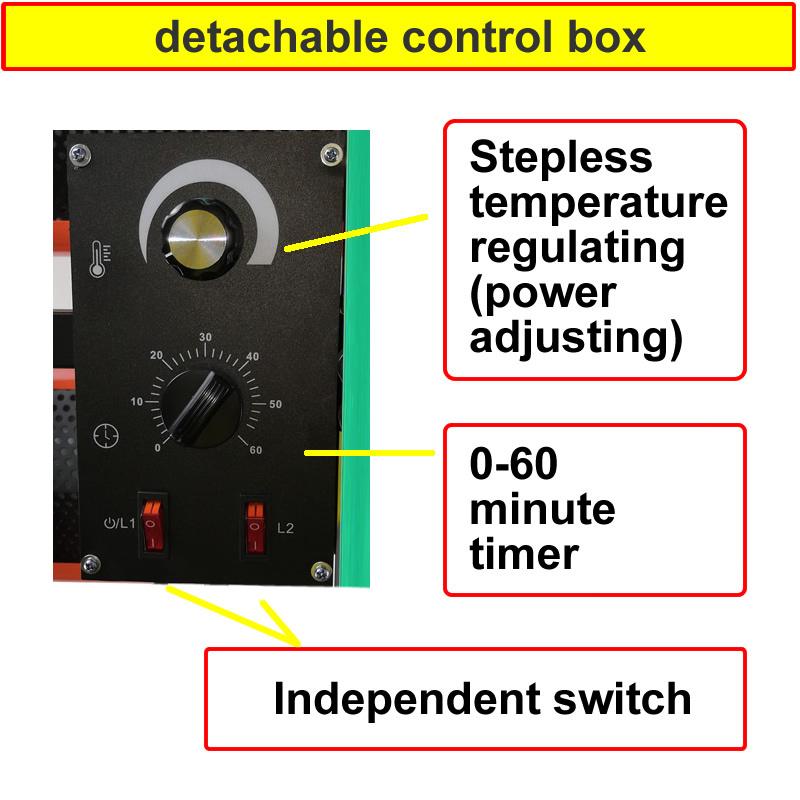Control Box for Shortwave Infrared Paint Dryer with Temperature Regulator & Timer & Switches 220V
Control Box for Shortwave Infrared Paint Dryer with Temperature Regulator & Timer & Switches 220V